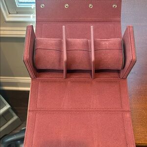 Tawbury leather 3 slot travel watch roll